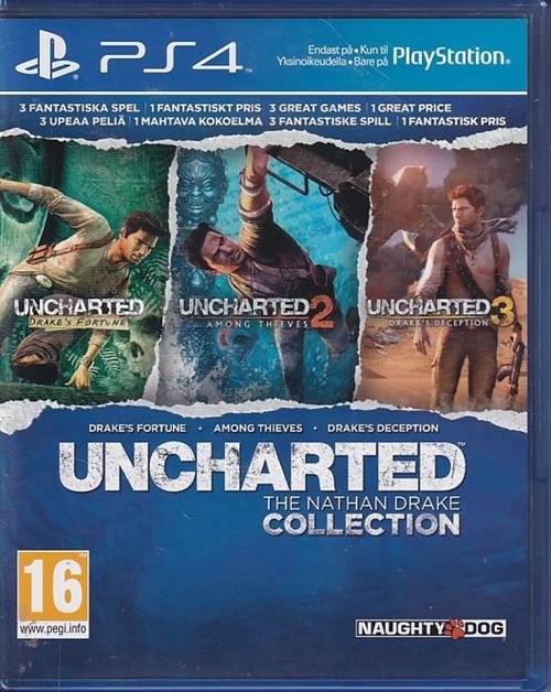 Uncharted The Nathan Drake Collection - Blue Cover - PS4 (A Grade) (Genbrug)